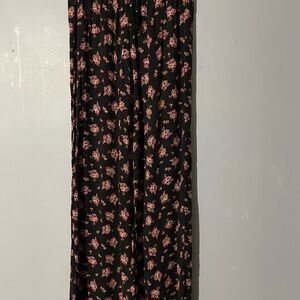 Hippie Laundry Black Skirt with Pink Floral Design